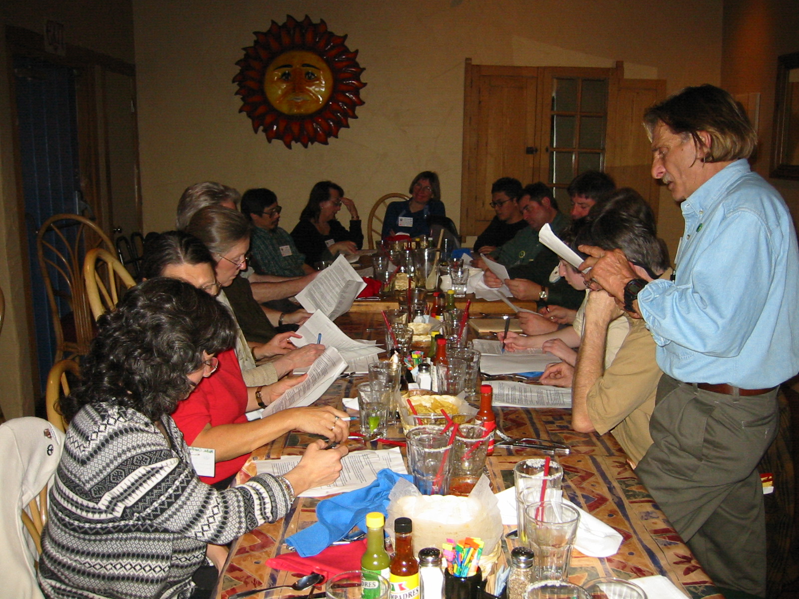 CA Delegates at dinner meeting