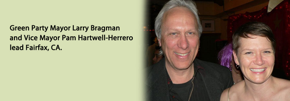 Green Party Mayor Larry Bragman and Vice Mayor Pam Hartwell-Herrero lead Fairfax